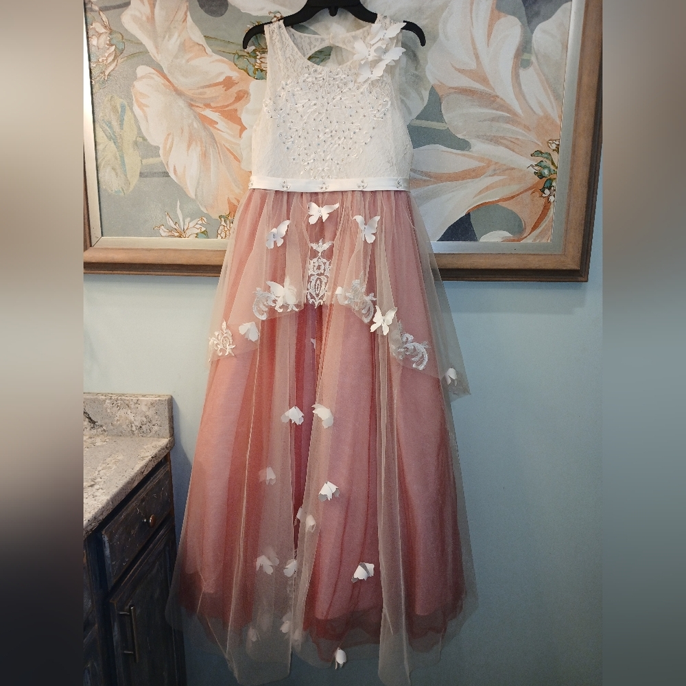 Butterfly Formal Dress Girls Size 12-13